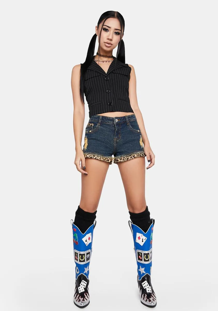 Dealer's Choice Pinstripe Vest Top sold by Dolls Kill product image thumbnail 3