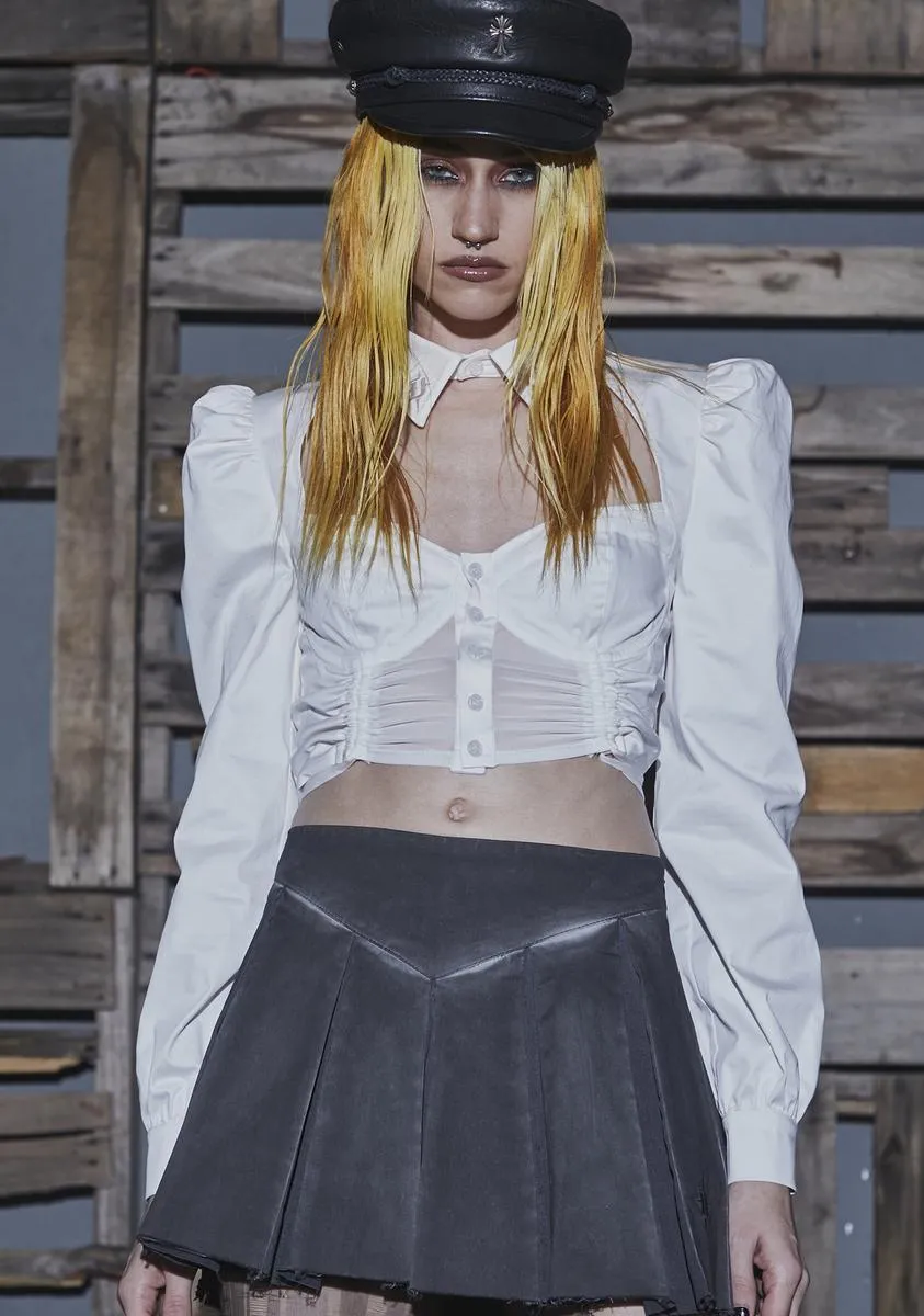 Flanger Twill Contrast Pleated Skirt sold by Dolls Kill product image thumbnail 2