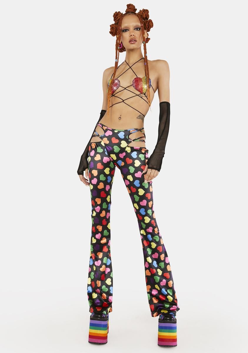 Rhinestone Hearts Backroads Bra Top sold by Dolls Kill product image thumbnail 3