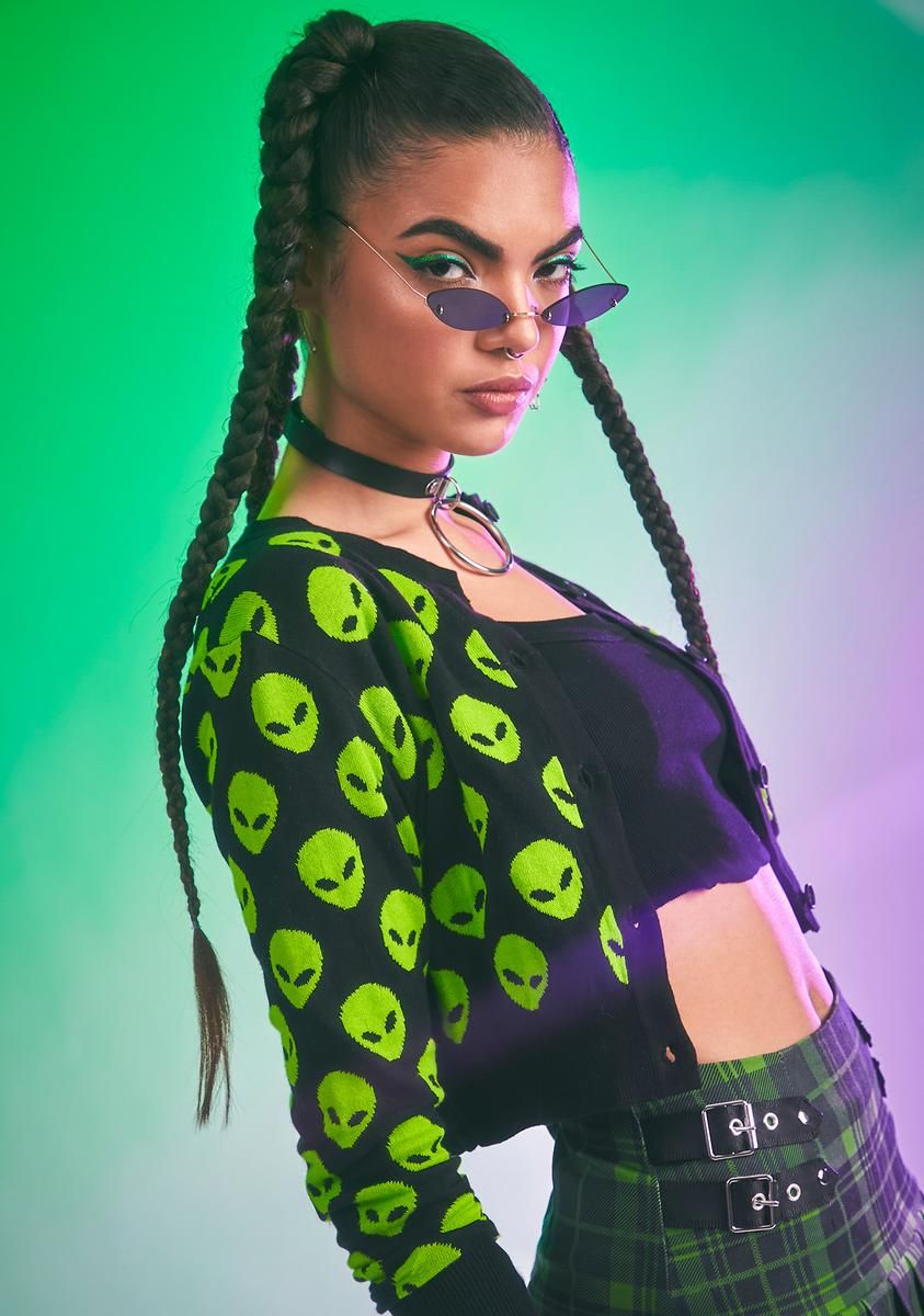 Give Me Some Space Cropped Cardigan sold by Dolls Kill product image thumbnail 2