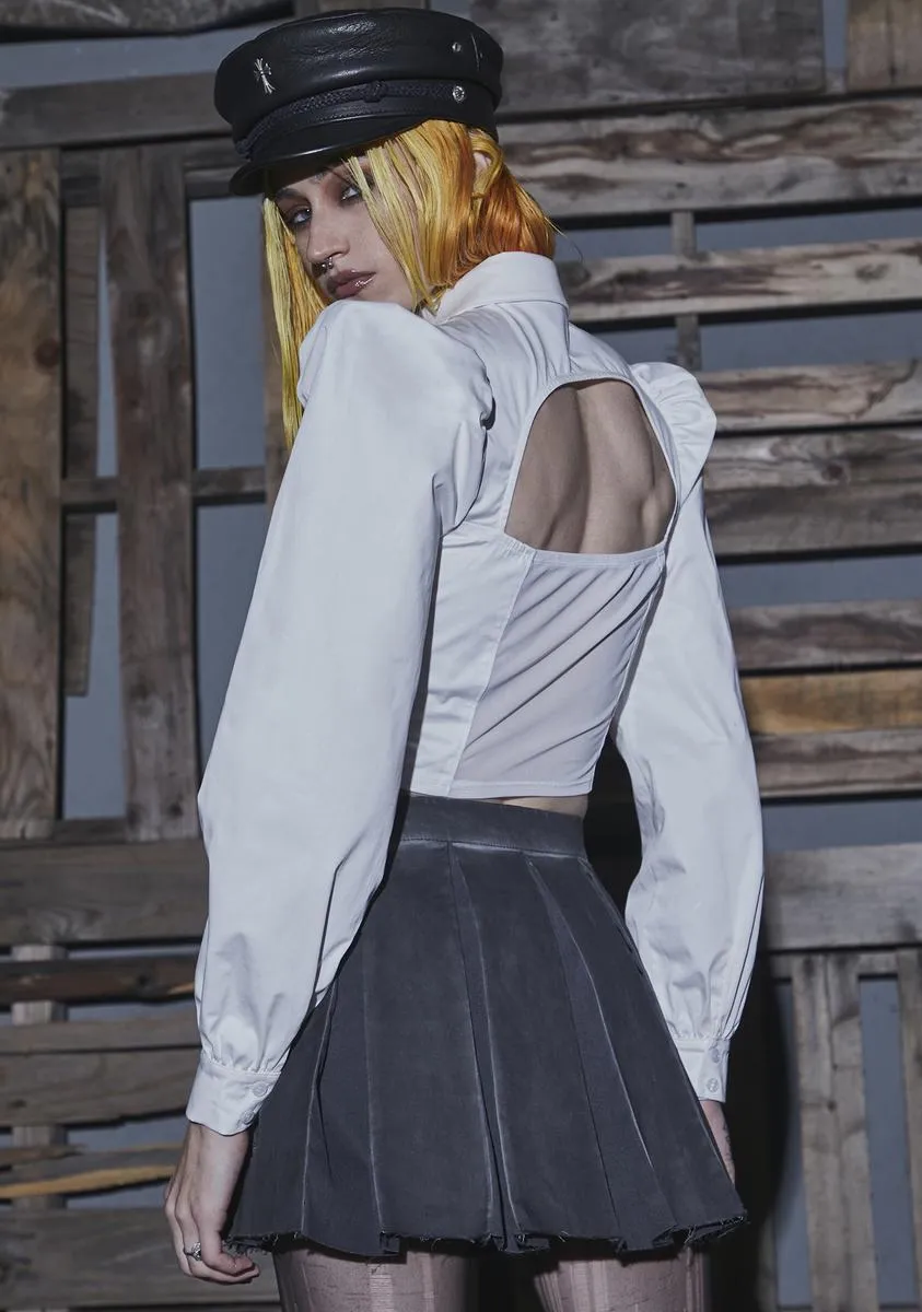 Flanger Twill Contrast Pleated Skirt sold by Dolls Kill product image thumbnail 4