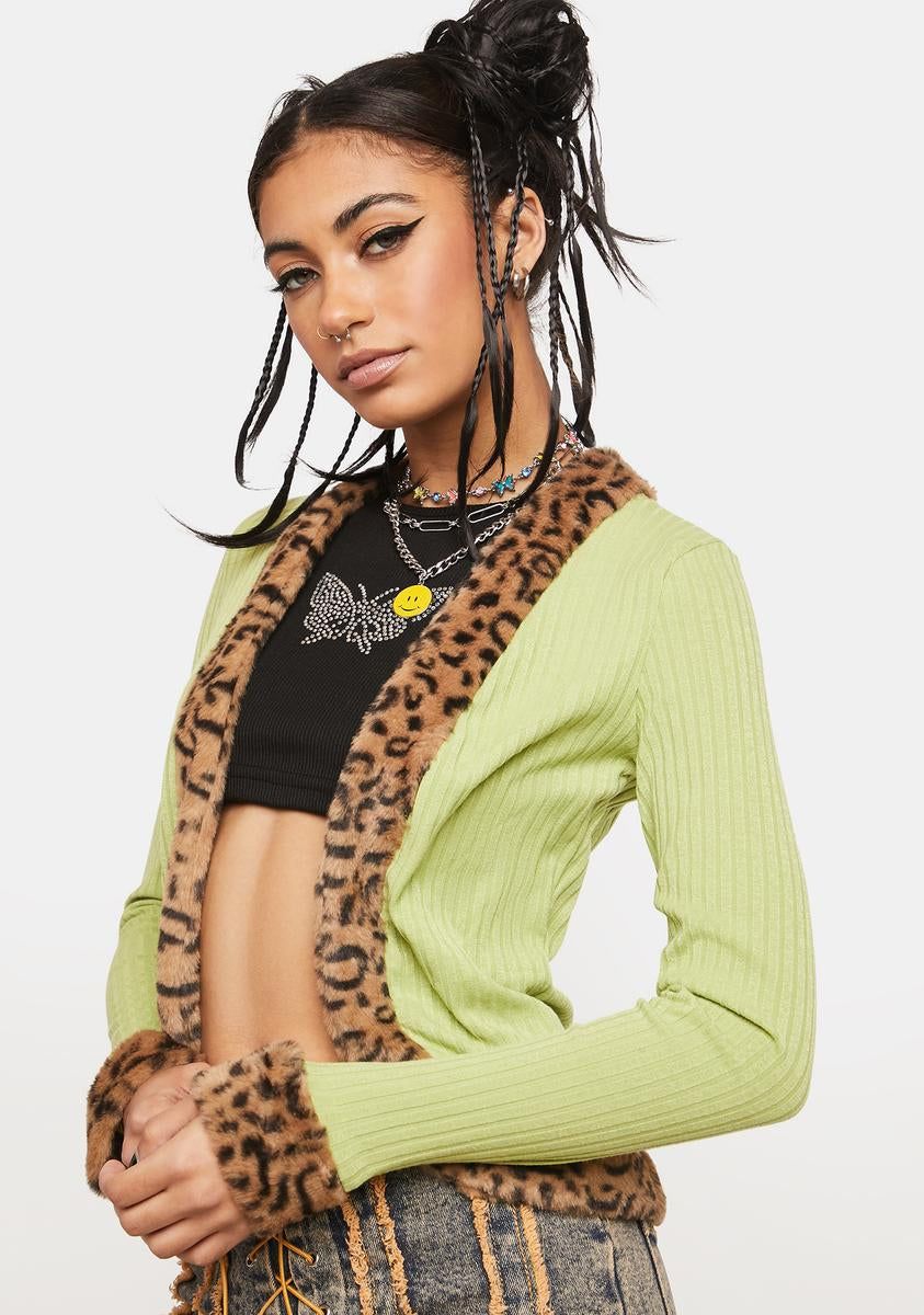 Lush Flirty Date Leopard Cardigan sold by Dolls Kill product image thumbnail 2