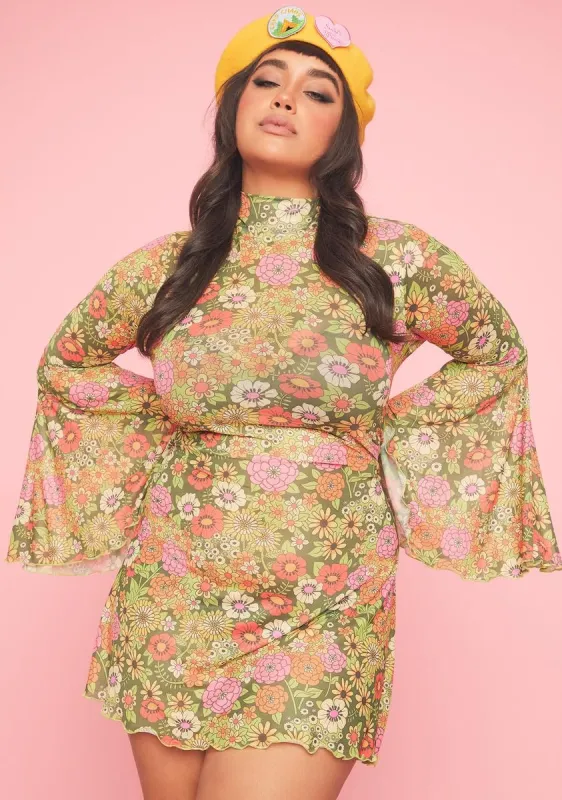 My Modern Love Bell Sleeve Dress sold by Dolls Kill