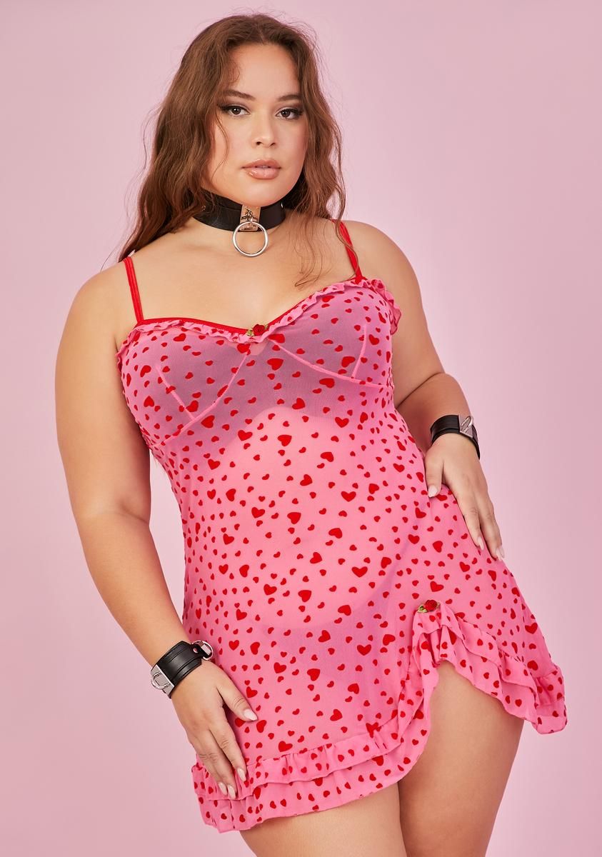 Plus Feelin' Lovesick Slip Dress sold by Dolls Kill