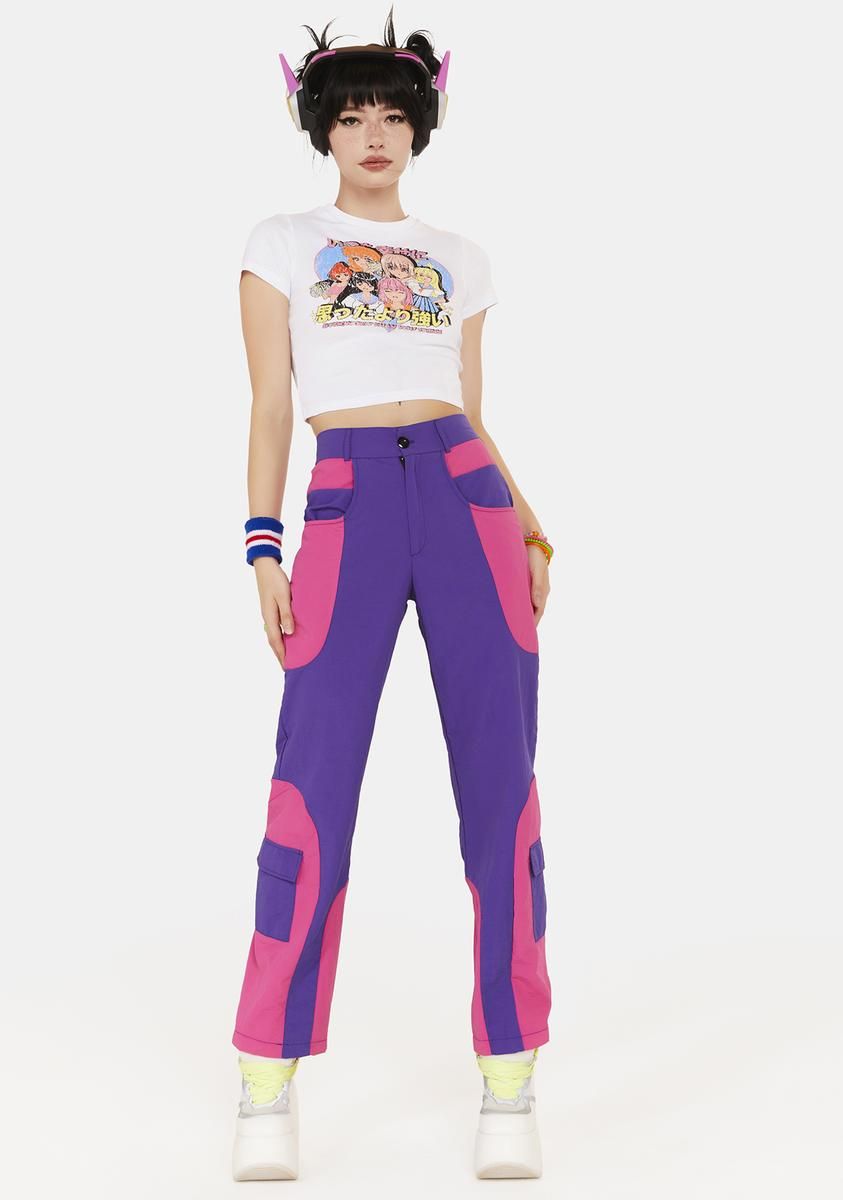 Violet Anything's Possible Cargo Pants sold by Dolls Kill product image thumbnail 3