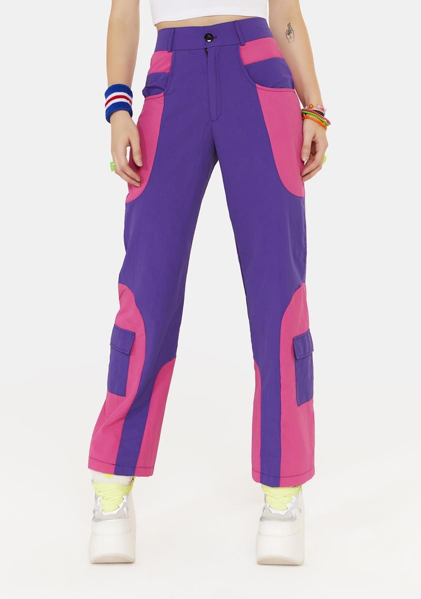 Violet Anything's Possible Cargo Pants sold by Dolls Kill