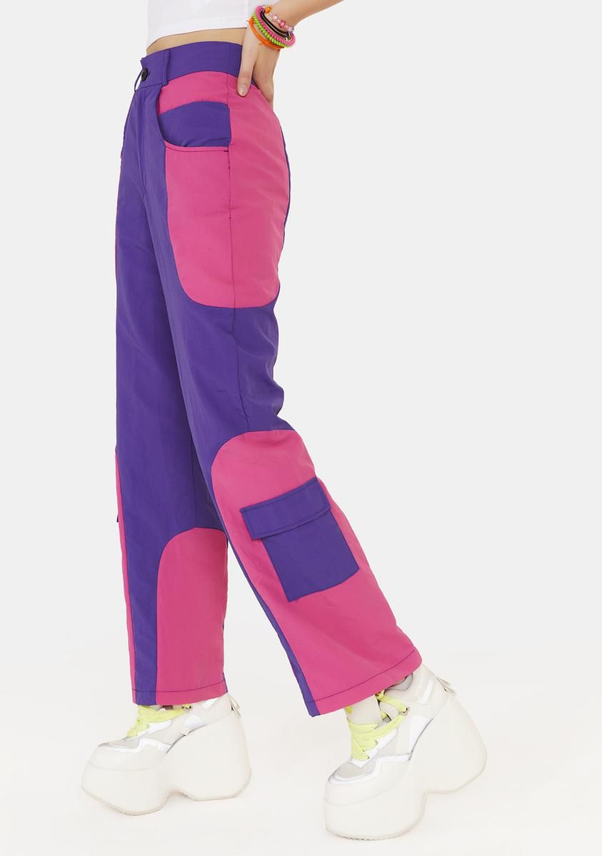Violet Anything's Possible Cargo Pants sold by Dolls Kill product image thumbnail 2