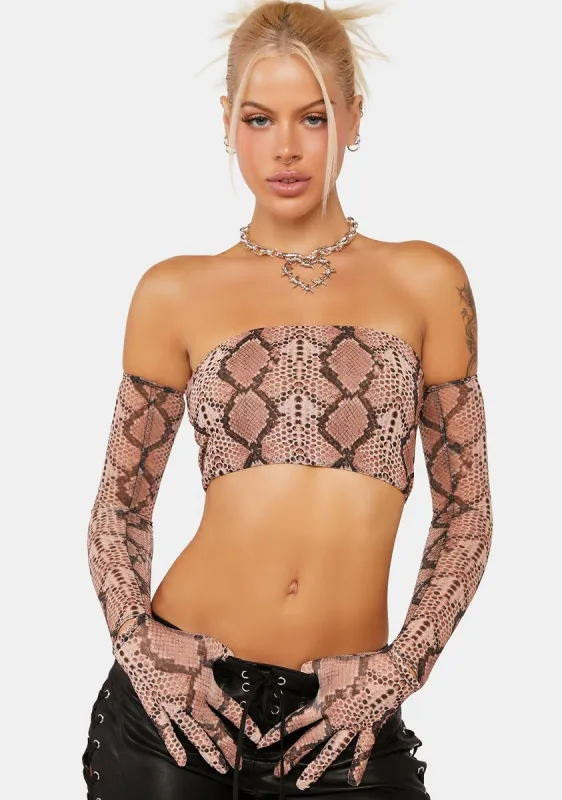 Natural Snake Steena Tube Top made by AFRM