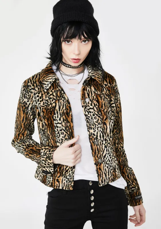 90s Leopard Jacket sold by Dolls Kill