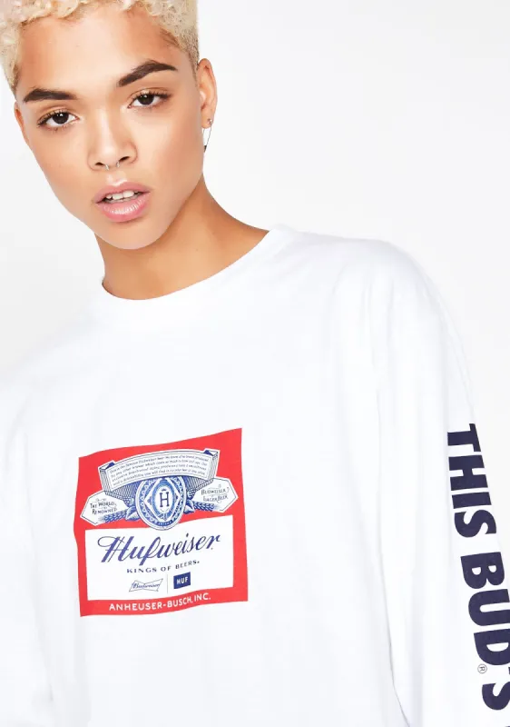 x Budweiser Label Long Sleeve Tee made by HUF