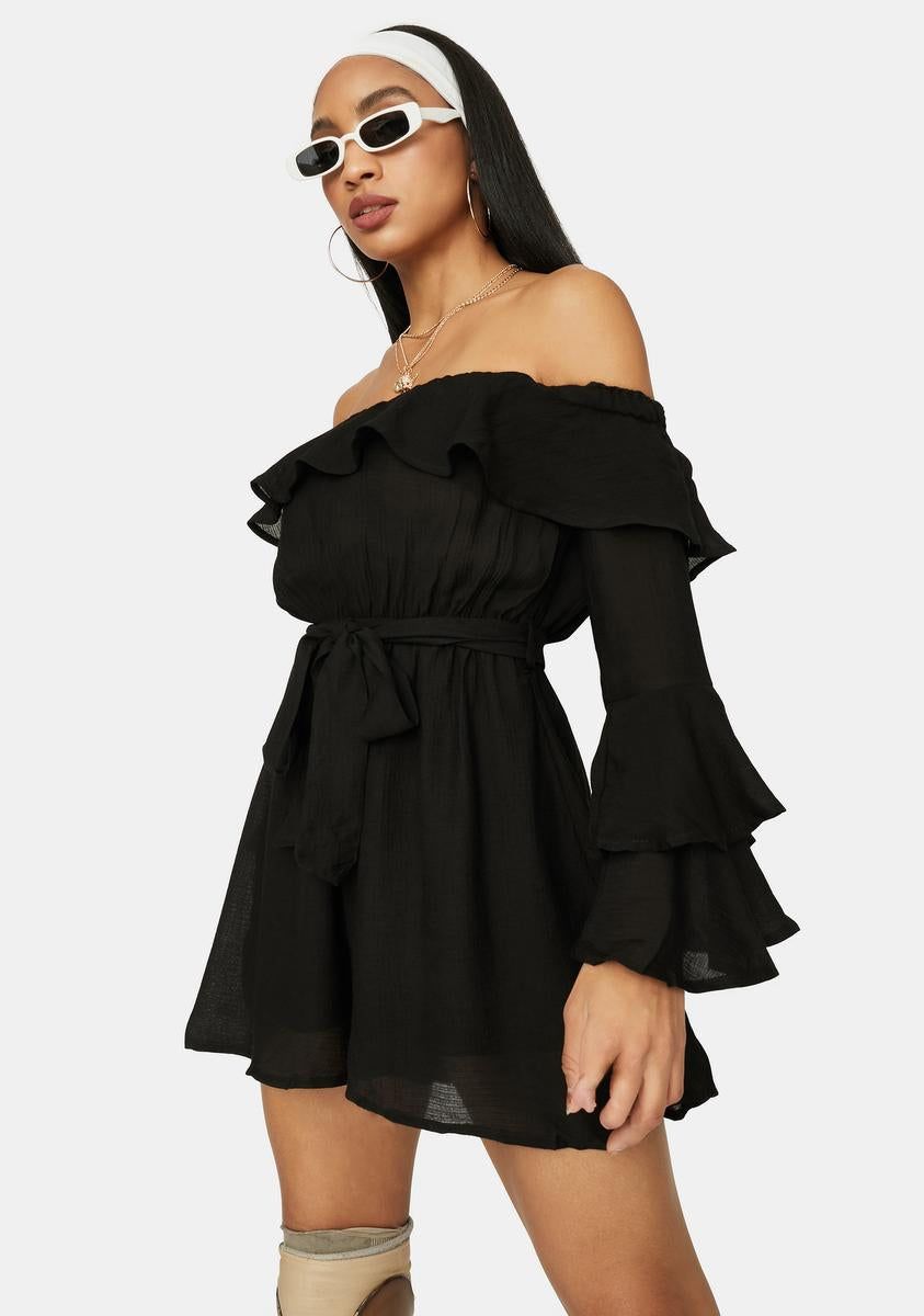 Rags To Riches Off The Shoulder Romper sold by Dolls Kill product image thumbnail 2