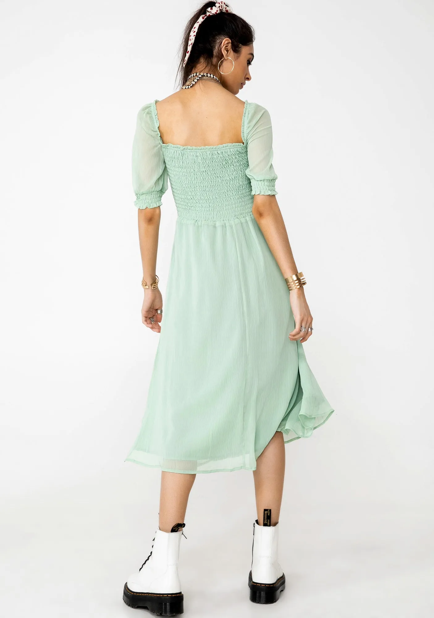 Puff Sleeve Midi Dress sold by Dolls Kill product image thumbnail 4