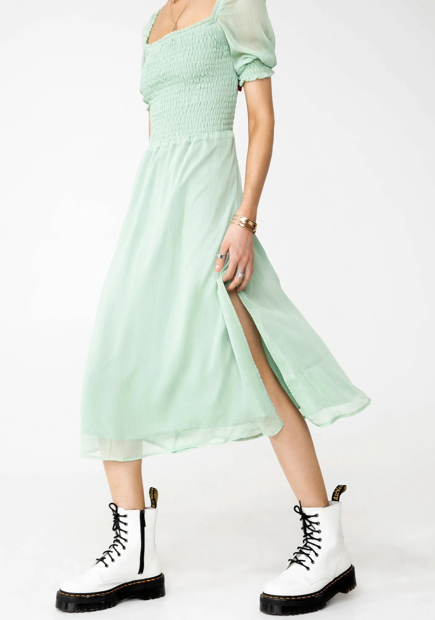 Puff Sleeve Midi Dress sold by Dolls Kill product image thumbnail 2