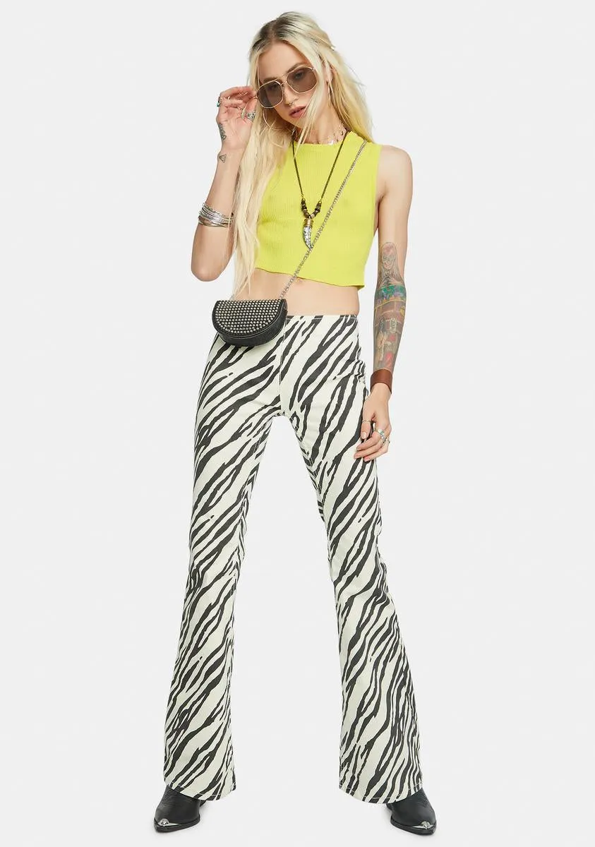 Lime Soda Muscle Up Ribbed Crop Tank sold by Dolls Kill product image thumbnail 3