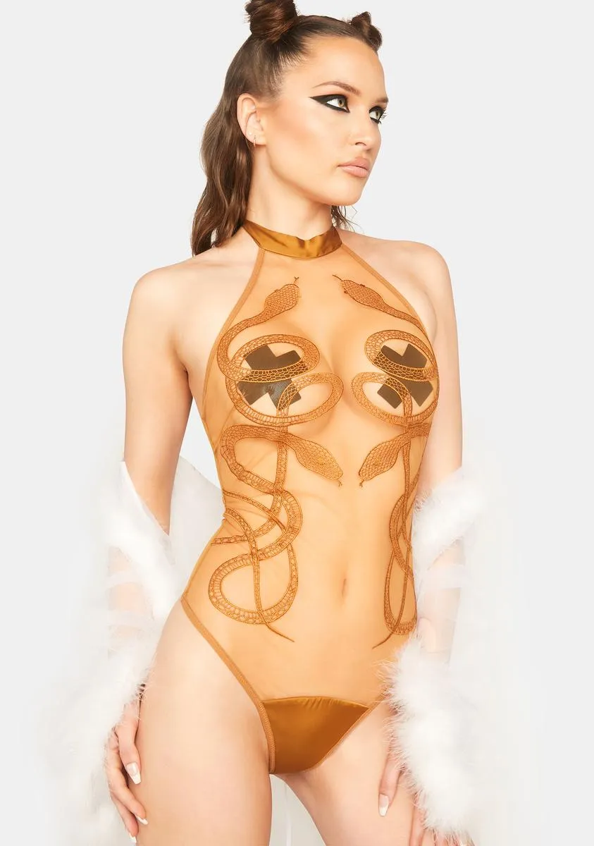 Gold Medusa Bodysuit sold by Dolls Kill product image thumbnail 2