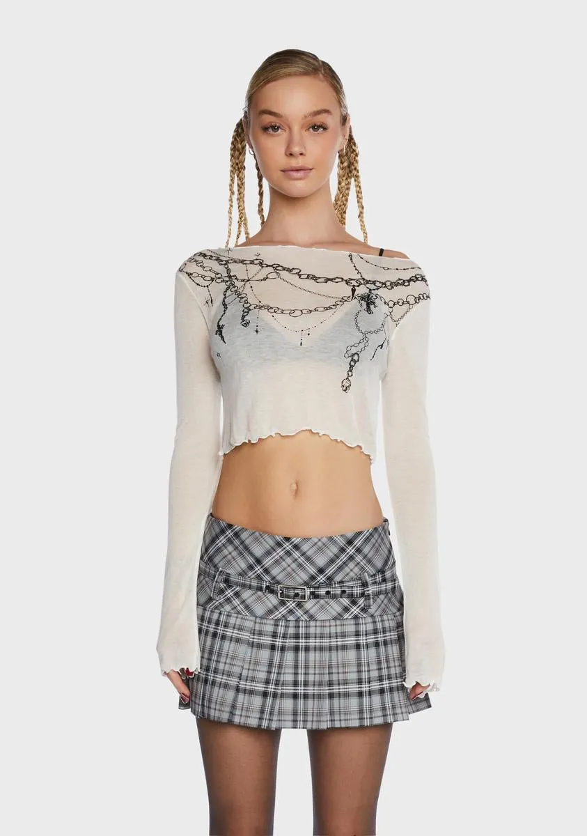 Alex Sheer Knit Top sold by Dolls Kill