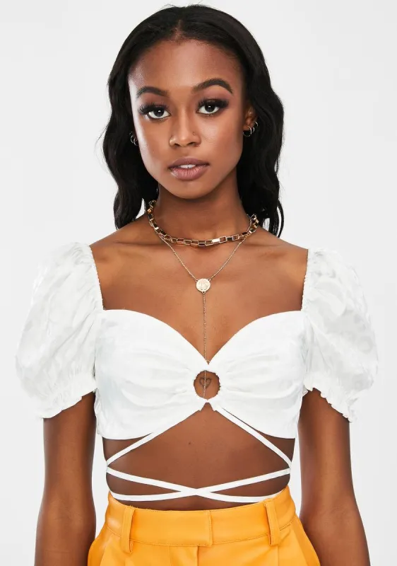 Mason Wrap Crop Top sold by Dolls Kill