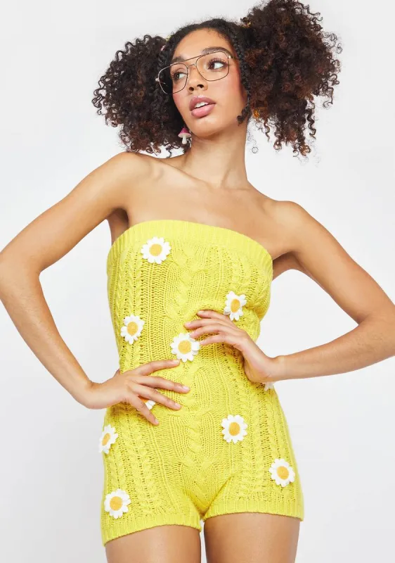 Dollop Of Destiny Knit Romper sold by Dolls Kill