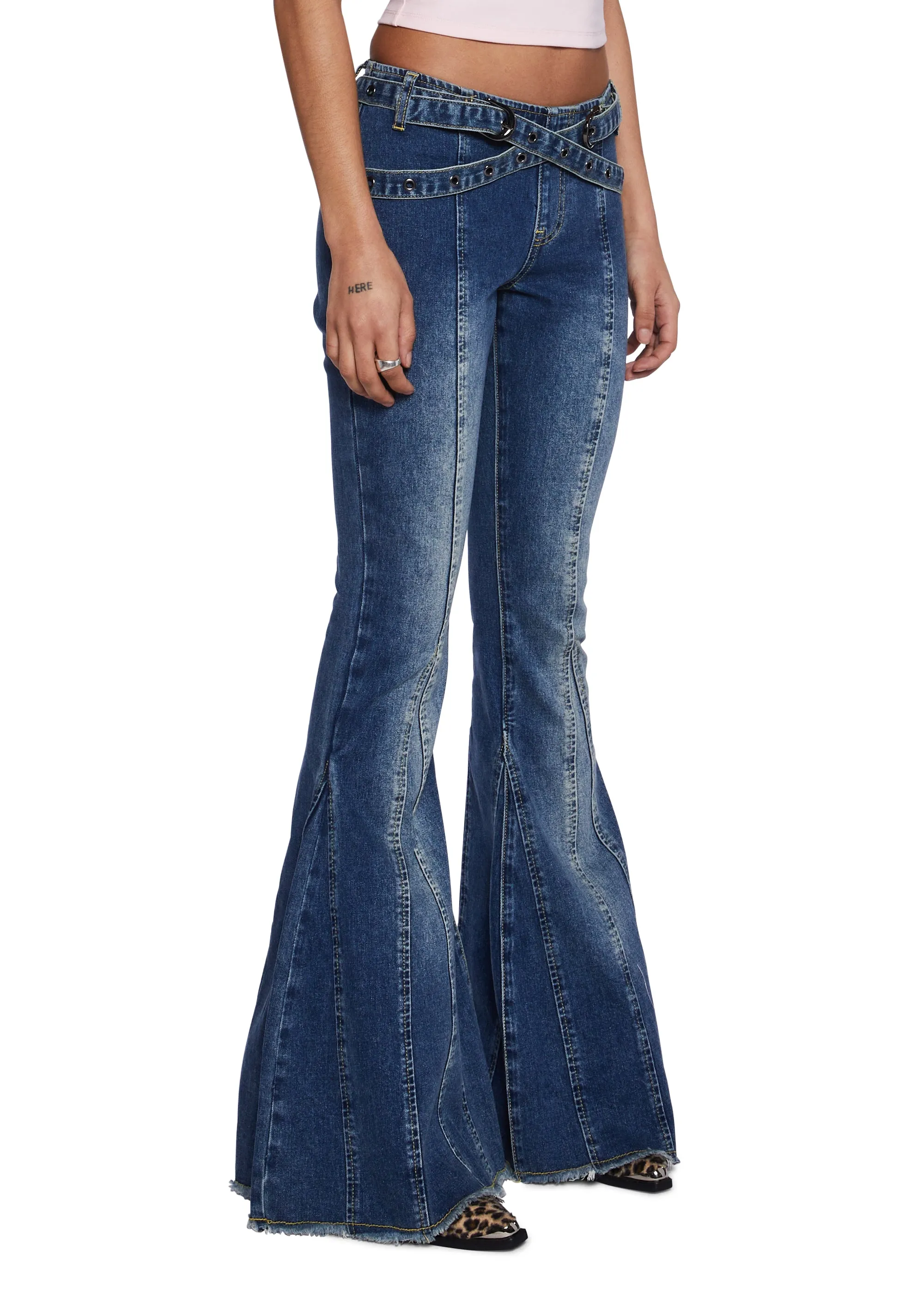 Beth Belted Flare Jeans sold by Dolls Kill product image thumbnail 3