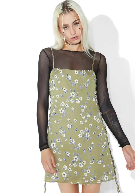 So-Called Angel Lace-Up Dress sold by Dolls Kill