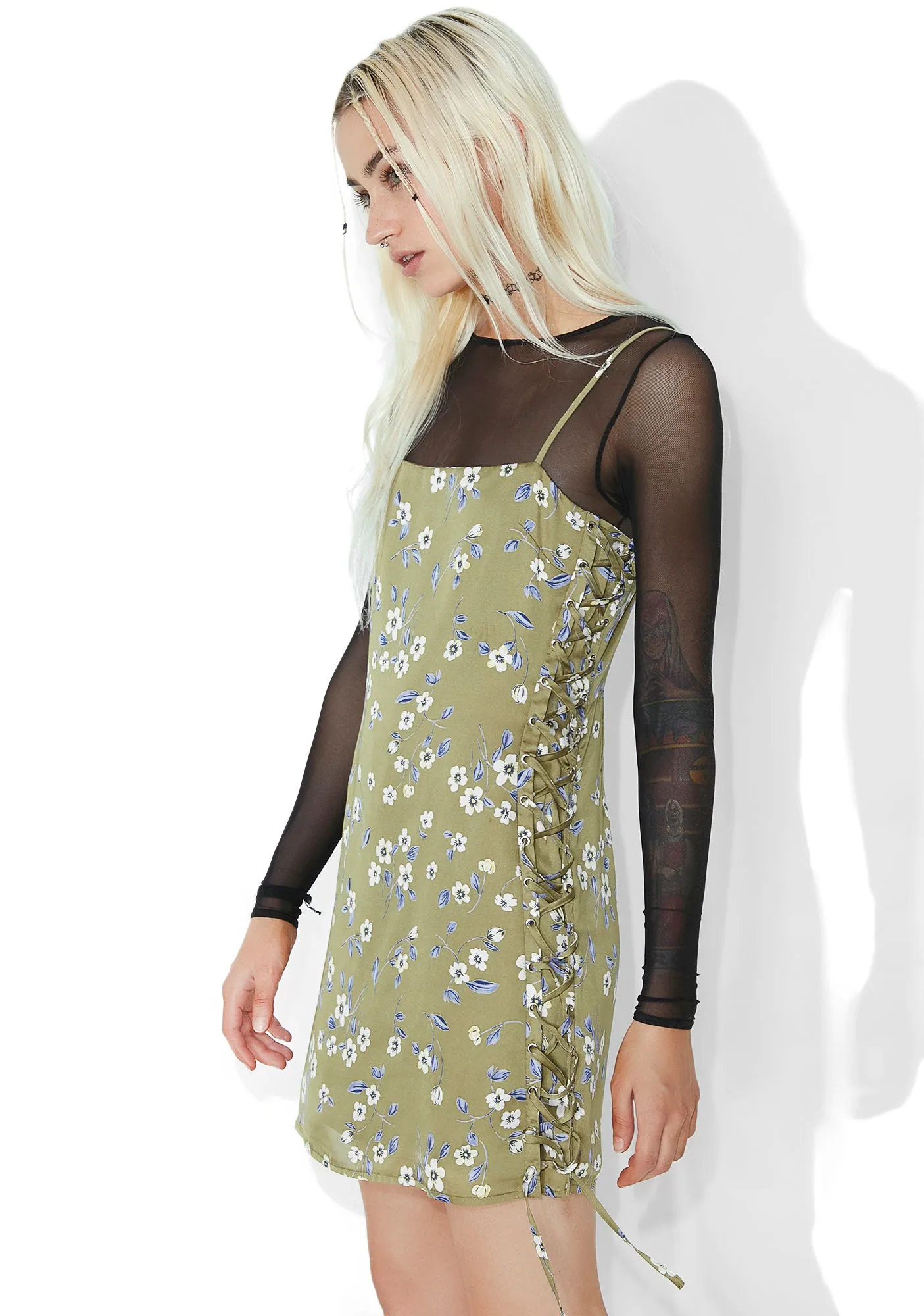 So-Called Angel Lace-Up Dress sold by Dolls Kill product image thumbnail 2