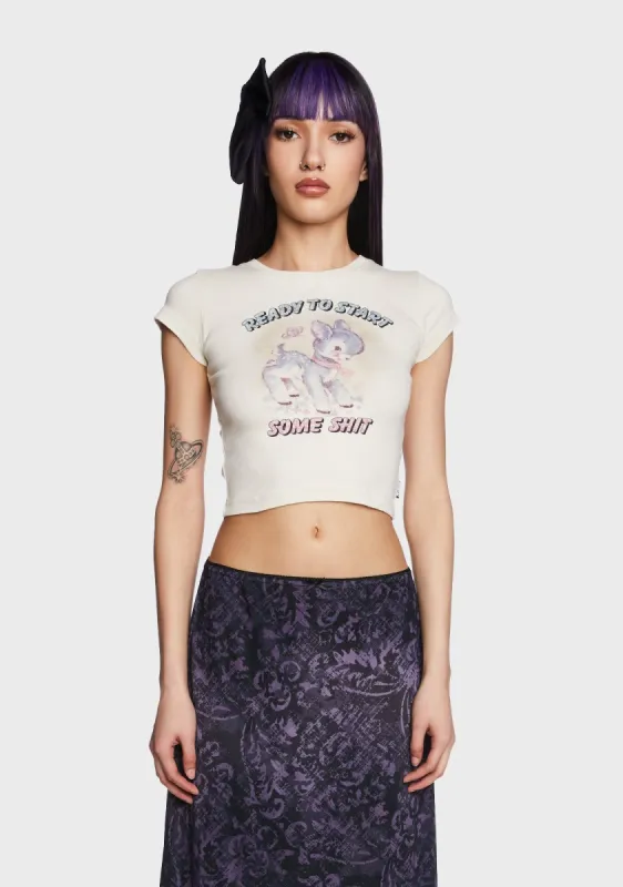 Ready 2 Start Baby Tee sold by Dolls Kill
