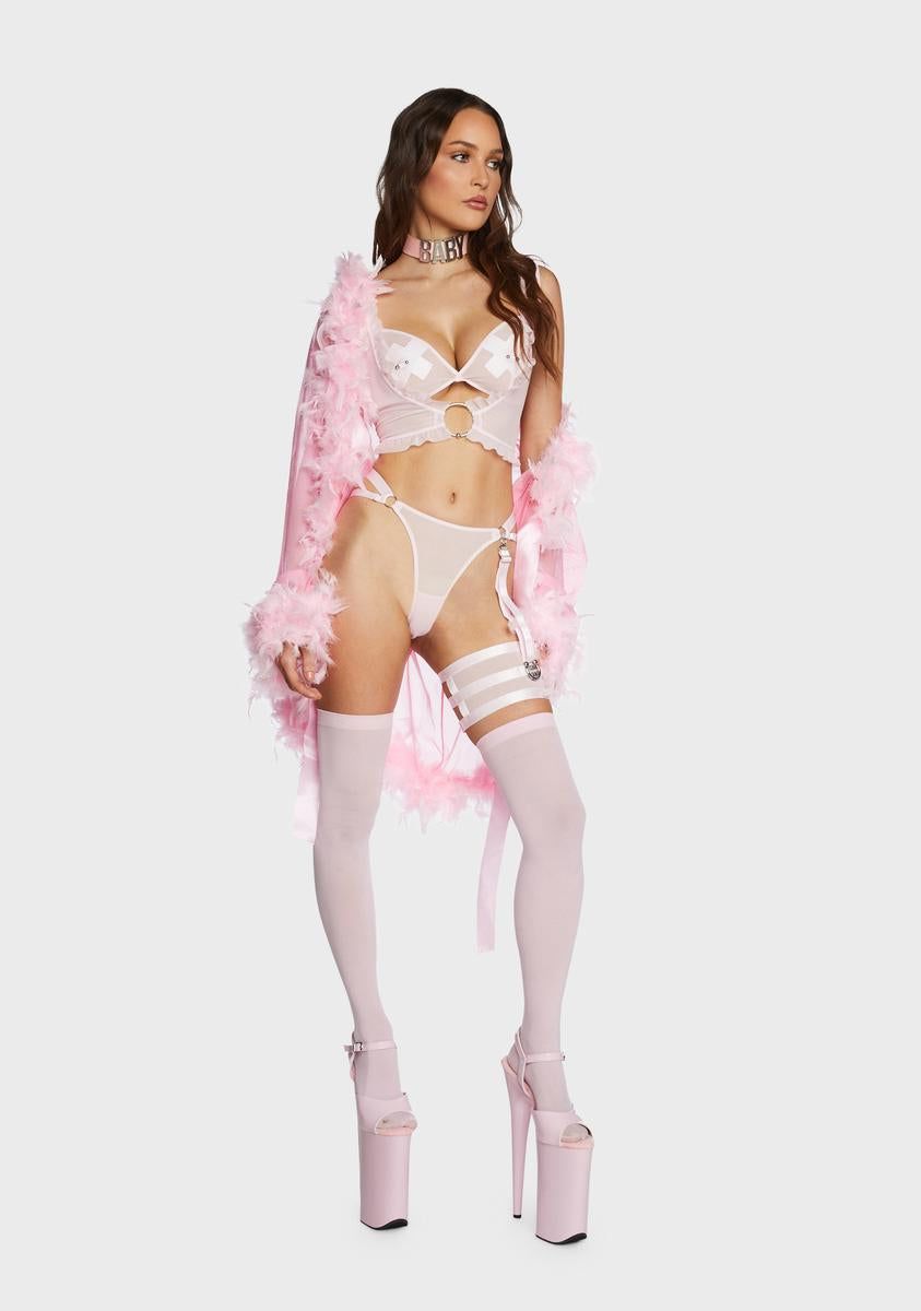 Sweet No Presha Feather Robe sold by Dolls Kill product image thumbnail 5