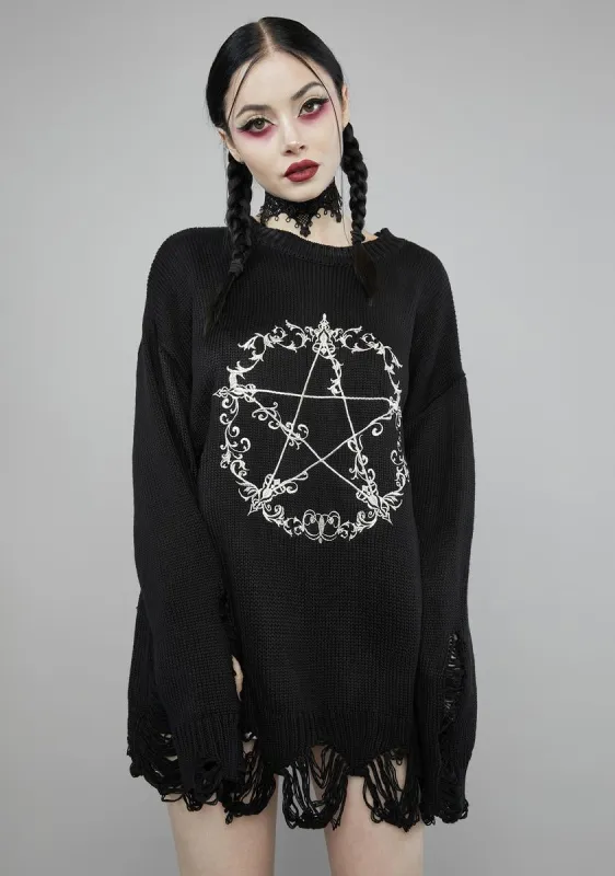 Coven Cozy Oversized Sweater sold by Dolls Kill