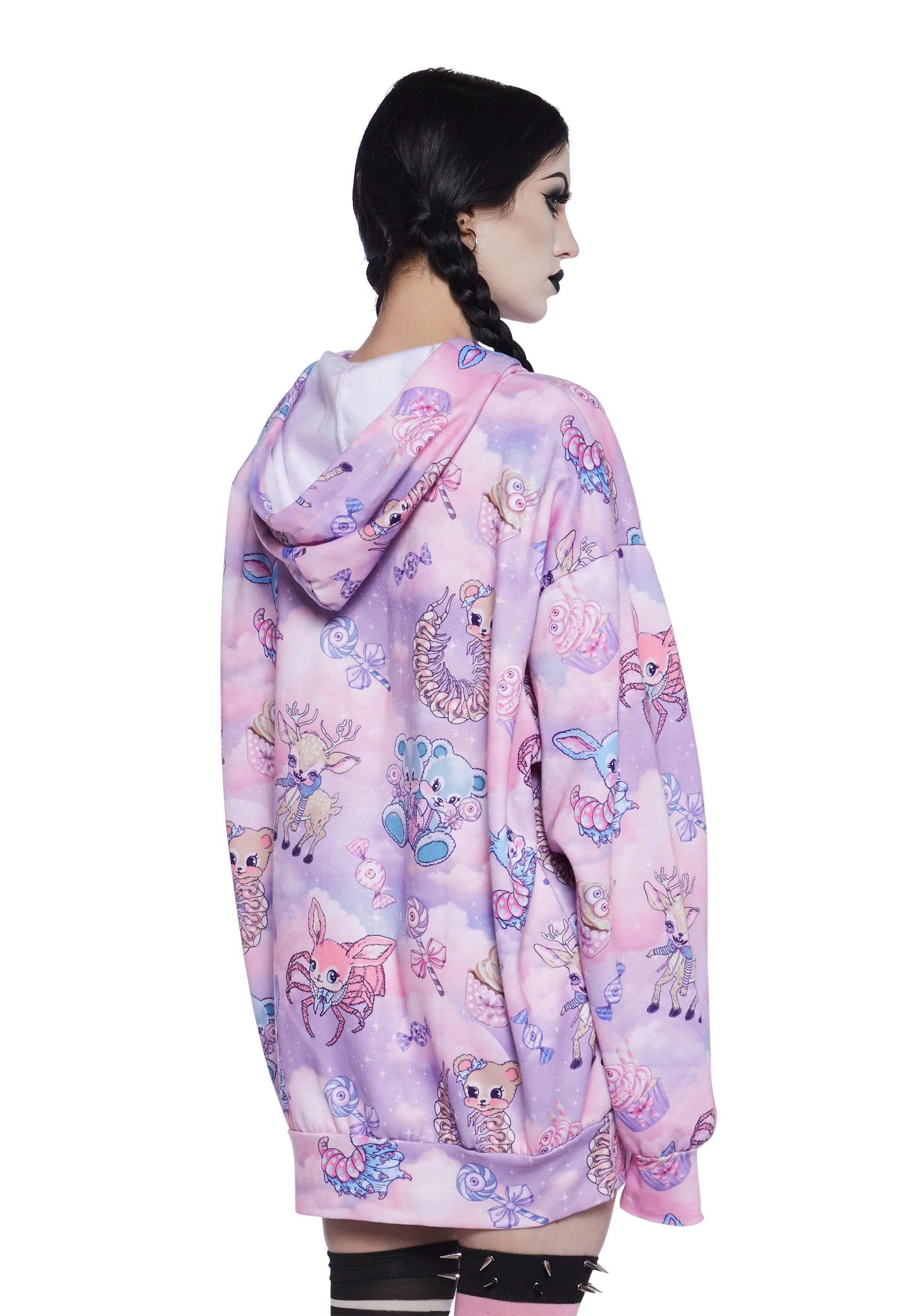 Demented Sweetness Zip-Up Hoodie sold by Dolls Kill product image thumbnail 5
