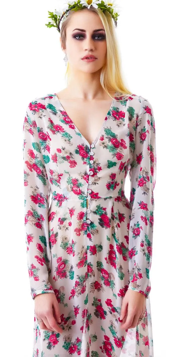 Secret Garden Floral Maxi Dress sold by Dolls Kill product image thumbnail 3