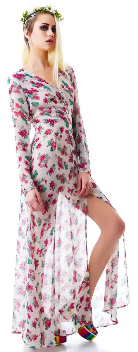 Secret Garden Floral Maxi Dress sold by Dolls Kill product image thumbnail 4