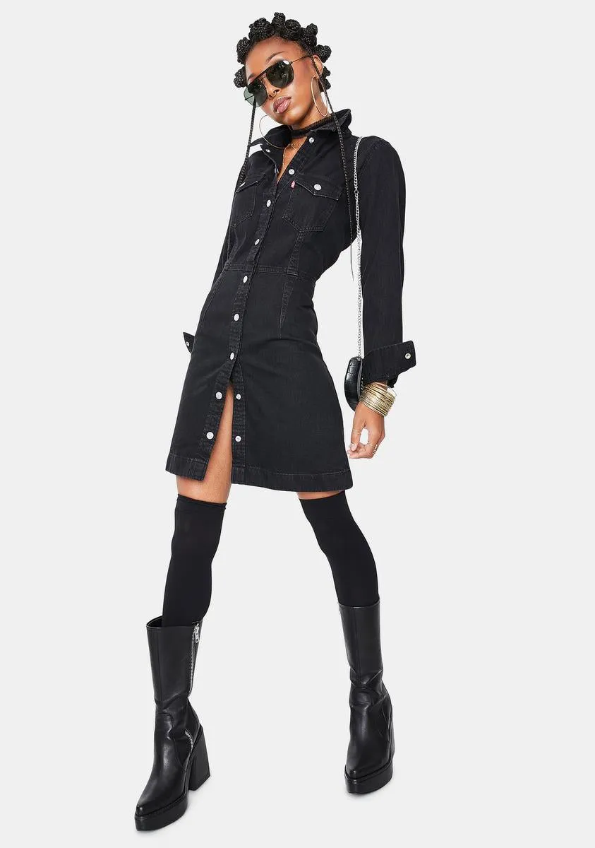 Ellie Denim Dress sold by Dolls Kill product image thumbnail 3