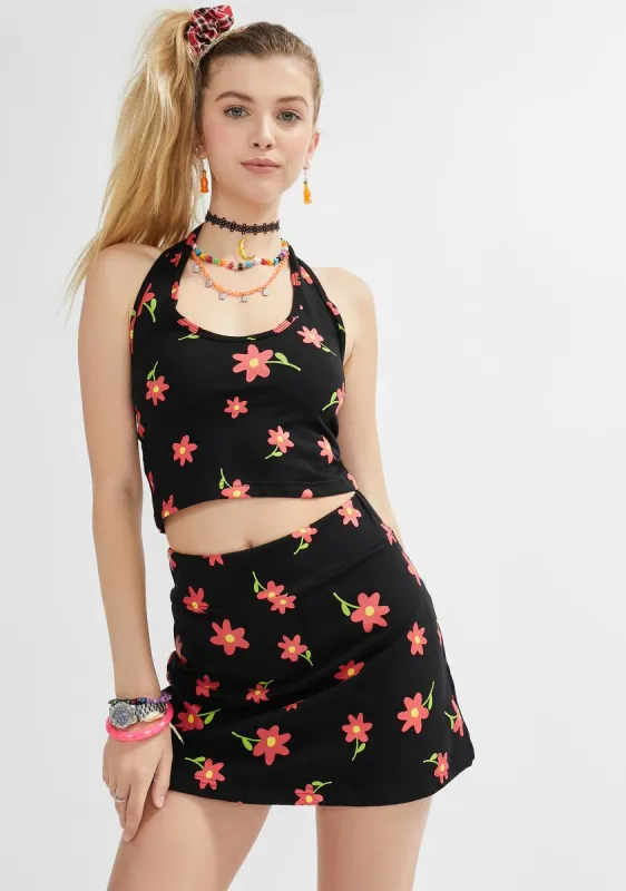 Oh My Darling Floral Skirt Set sold by Dolls Kill