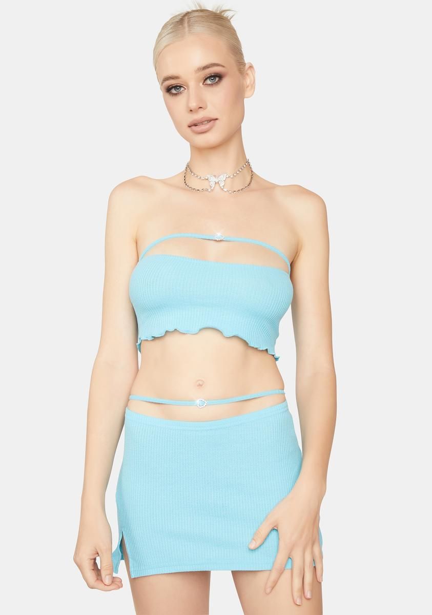 Indigo It Girl Skirt Set sold by Dolls Kill