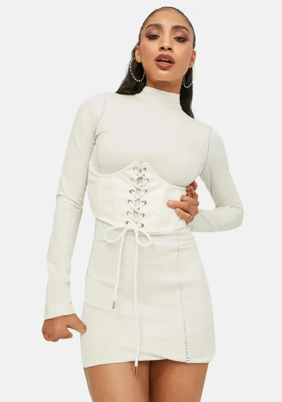 Bliss In Any Event Mock Neck Bustier Dress sold by Dolls Kill