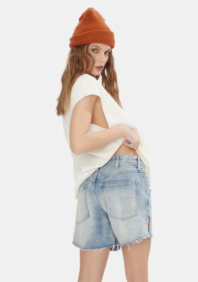 Above And Beyond Baggy Tomboy Shorts sold by Dolls Kill product image thumbnail 4