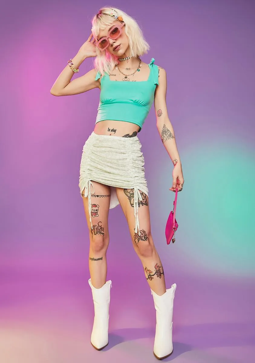 Dank Make The Call Tie Shoulder Crop Tank sold by Dolls Kill product image thumbnail 3