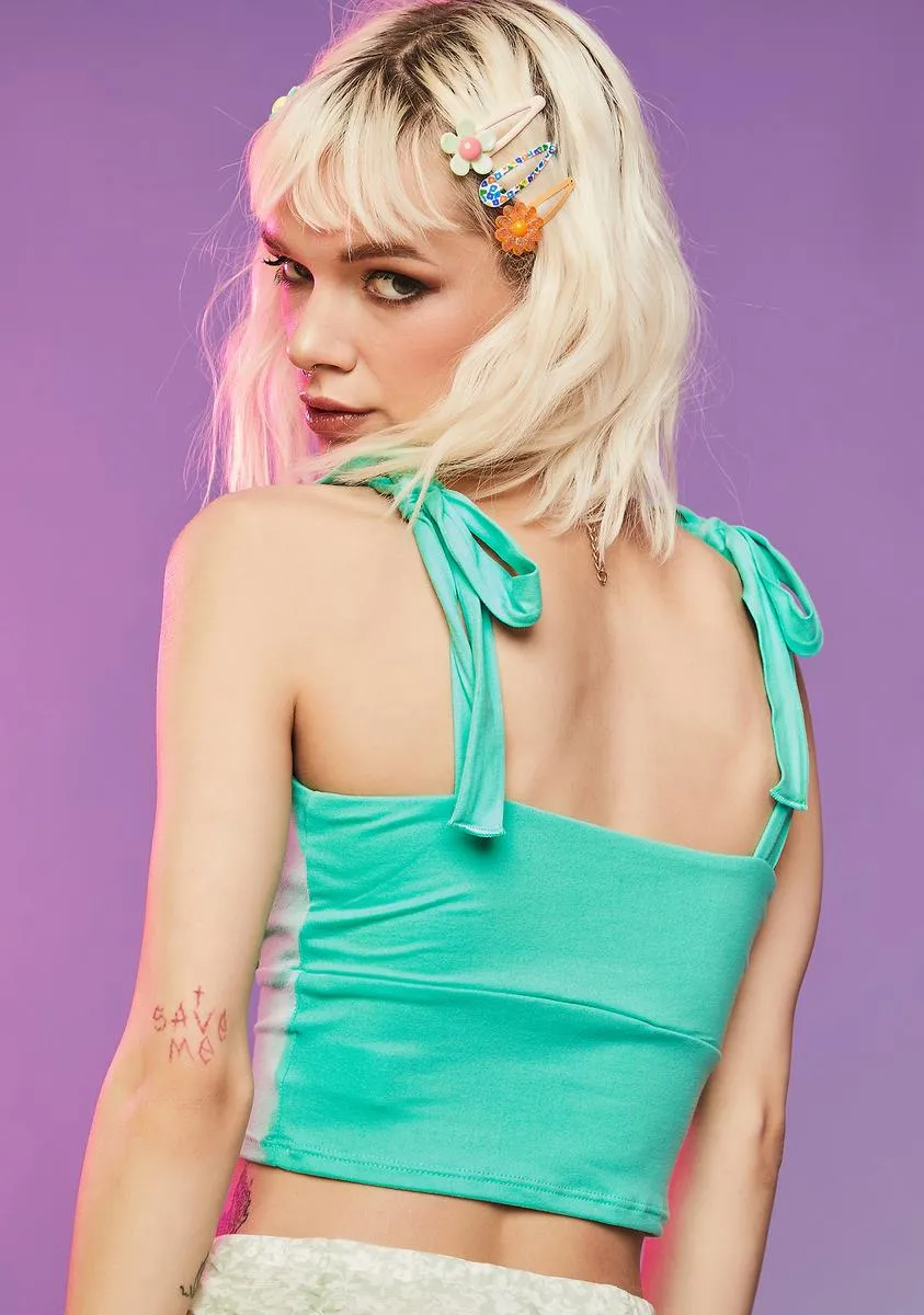 Dank Make The Call Tie Shoulder Crop Tank sold by Dolls Kill product image thumbnail 4