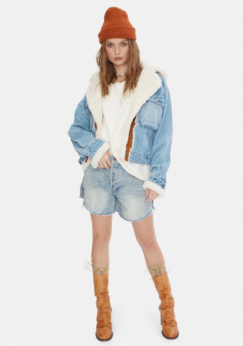 Above And Beyond Baggy Tomboy Shorts sold by Dolls Kill product image thumbnail 3