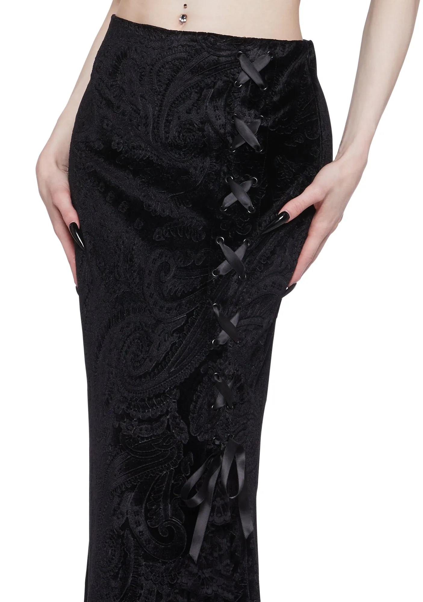 Veiled Sorrows Maxi Skirt sold by Dolls Kill product image thumbnail 5