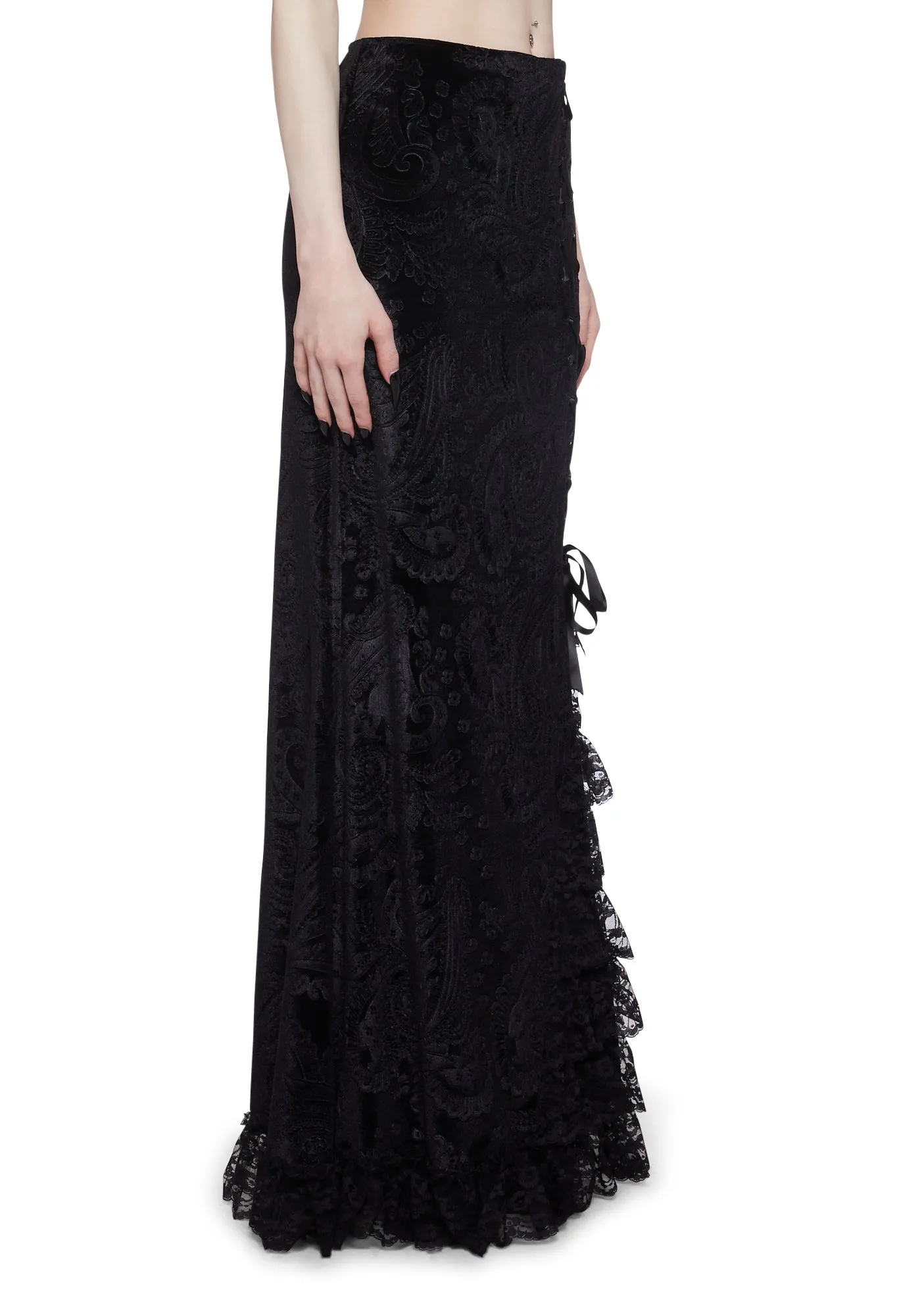 Veiled Sorrows Maxi Skirt sold by Dolls Kill product image thumbnail 3