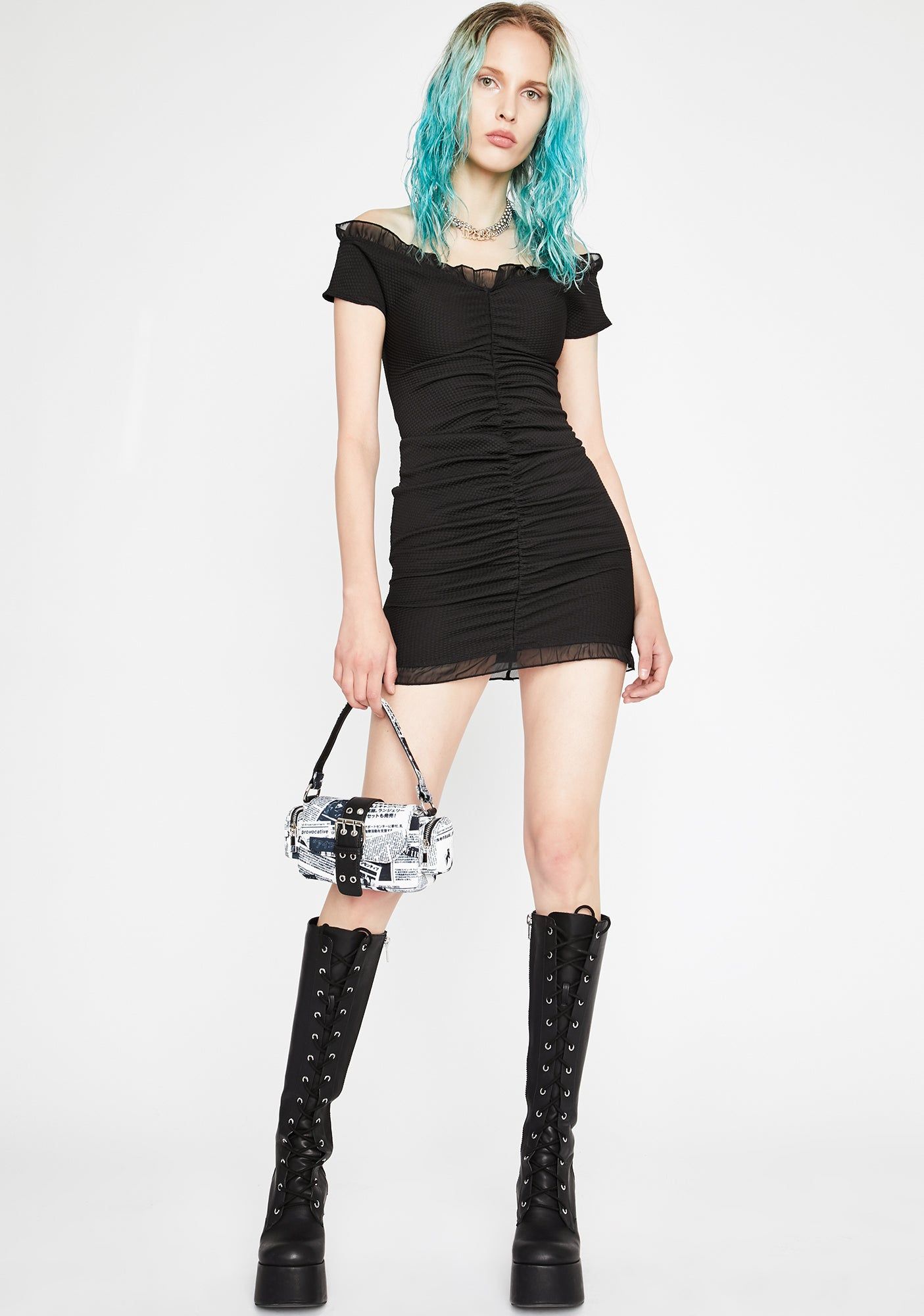 Sinful Spicy Feeling Ruched Dress sold by Dolls Kill product image thumbnail 3
