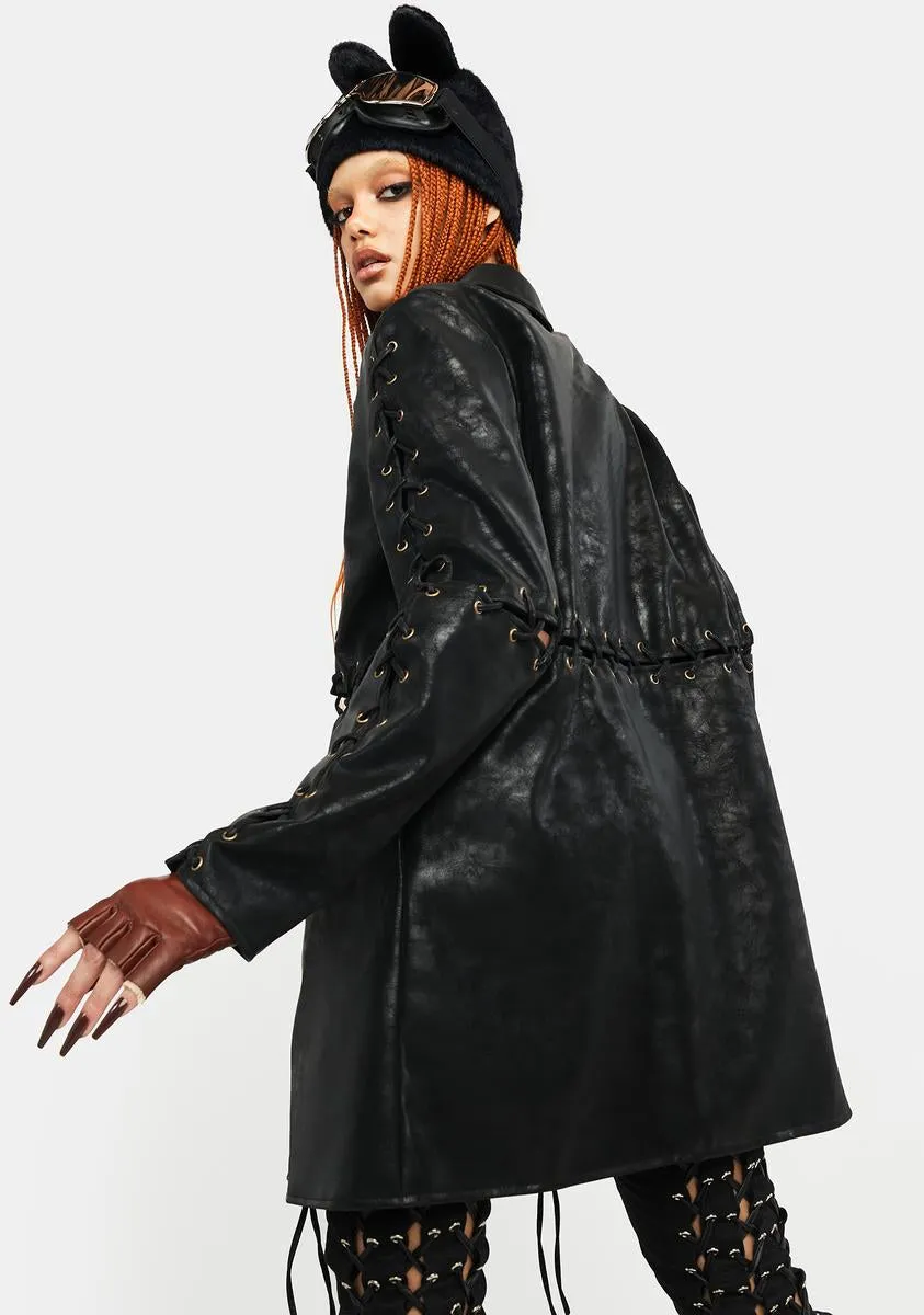 All The Unbelievers Lace-Up Jacket sold by Dolls Kill product image thumbnail 4