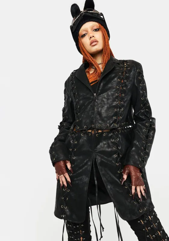 All The Unbelievers Lace-Up Jacket sold by Dolls Kill