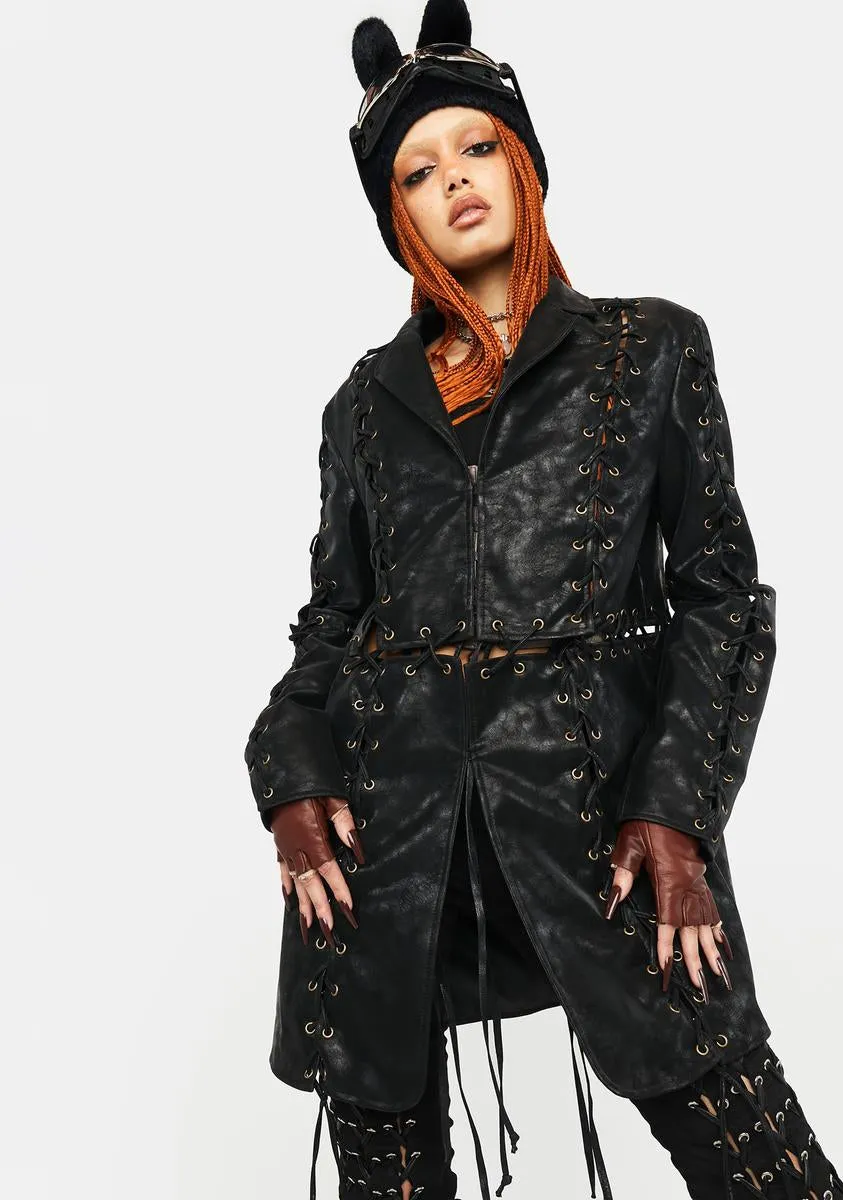 All The Unbelievers Lace-Up Jacket sold by Dolls Kill