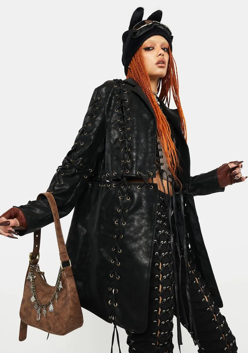 All The Unbelievers Lace-Up Jacket sold by Dolls Kill product image thumbnail 2