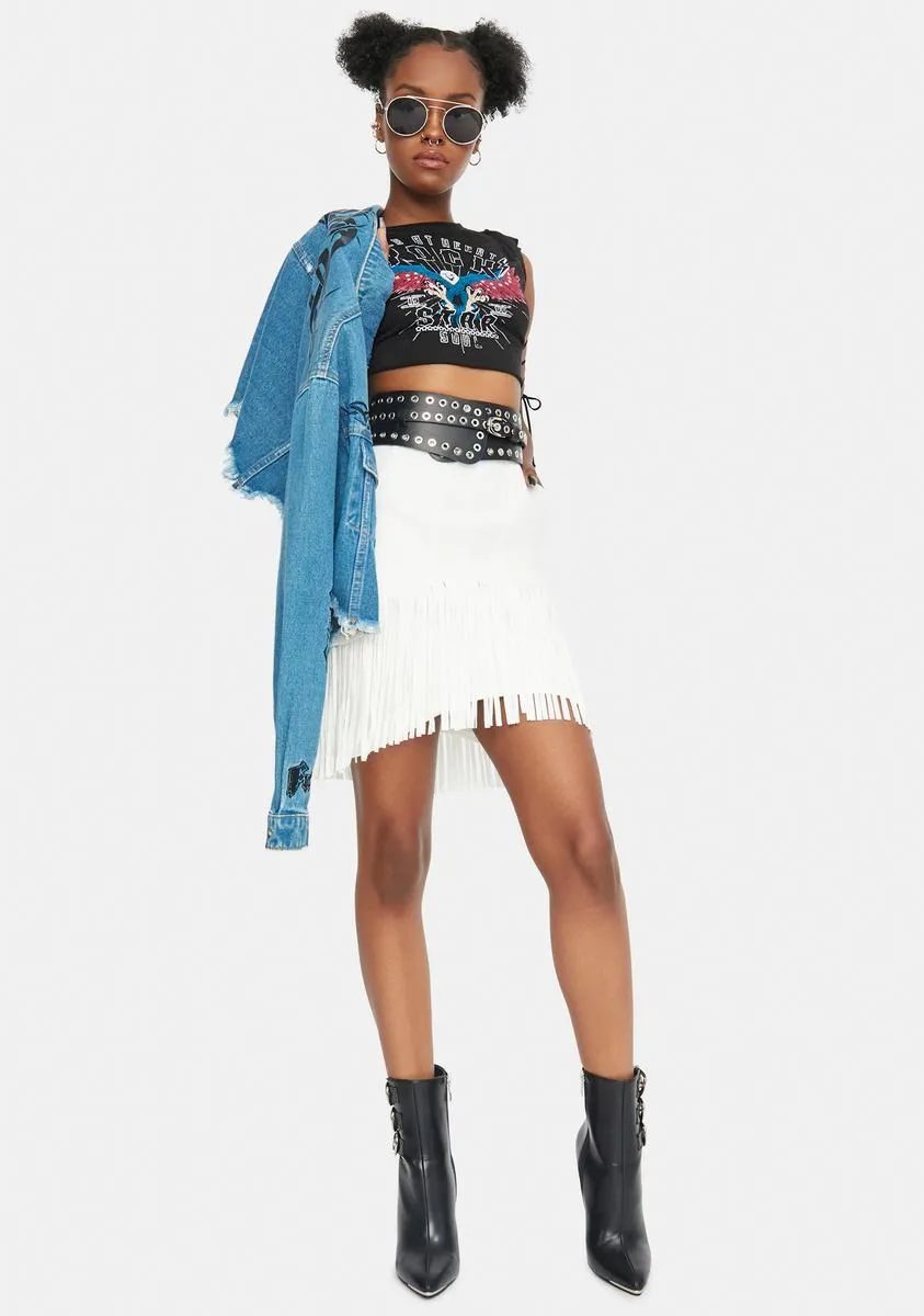 Take Ur Time Fringe Skirt sold by Dolls Kill product image thumbnail 3