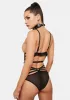 Sweet Release Faux Leather Lingerie Set sold by Dolls Kill