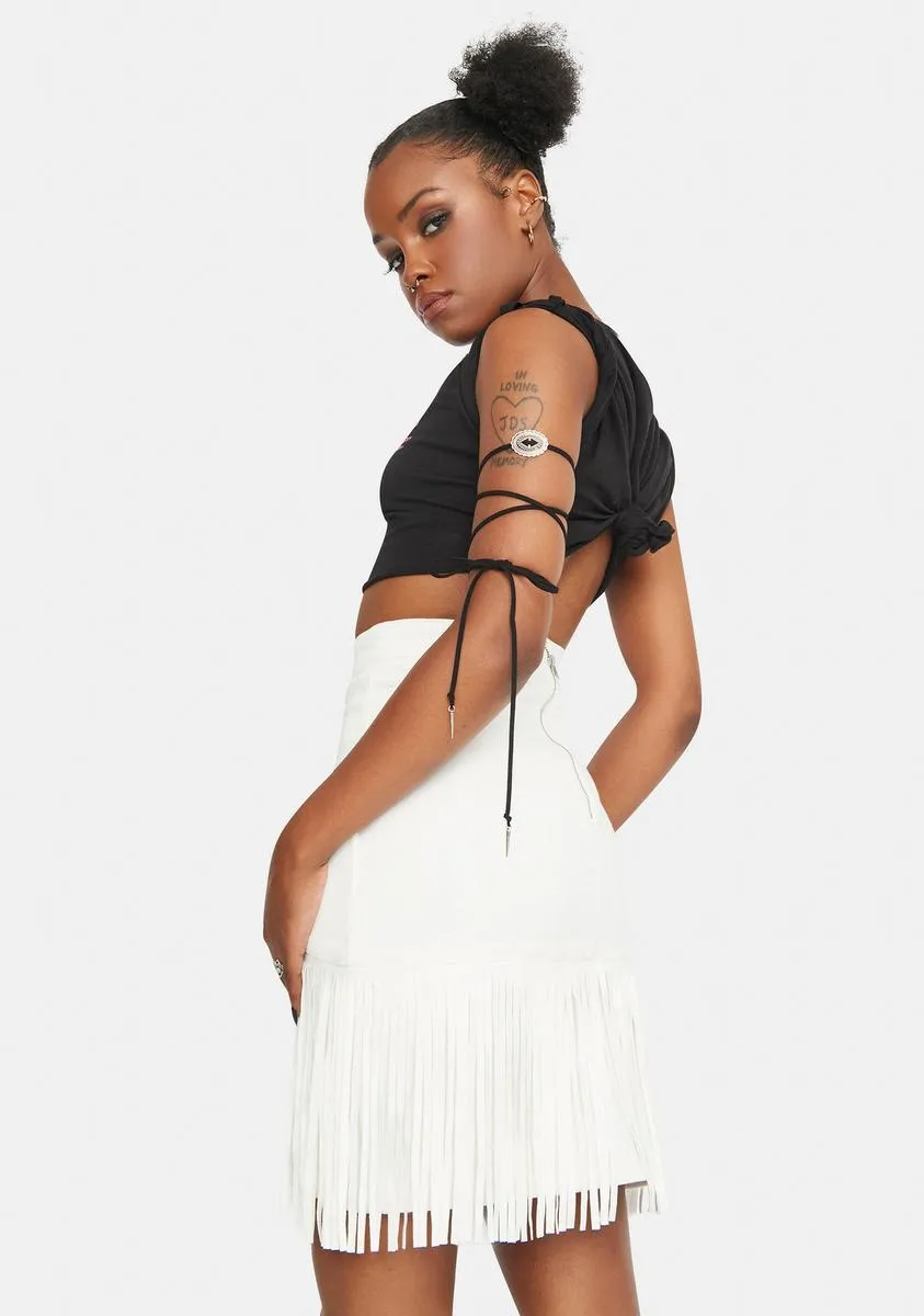 Take Ur Time Fringe Skirt sold by Dolls Kill product image thumbnail 4