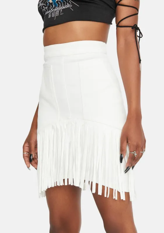 Take Ur Time Fringe Skirt sold by Dolls Kill